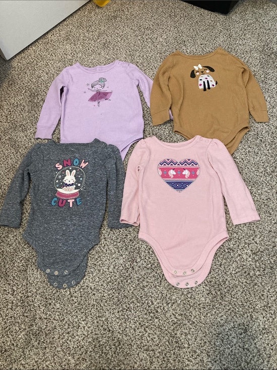 Garanimals Other - Garanimals Long-Sleeve Bodysuit Set - Pink, Lavender, Gray, Tan